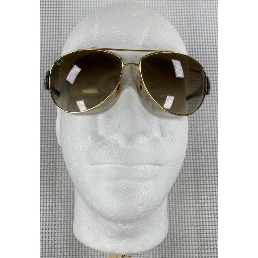 (FOR REPAIR) Ray Ban Double Bridge Aviator Sunglasses RB 3467 Tortoise Shell